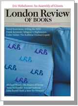 LRB cover artwork: Blue sofa cushions (photograph)